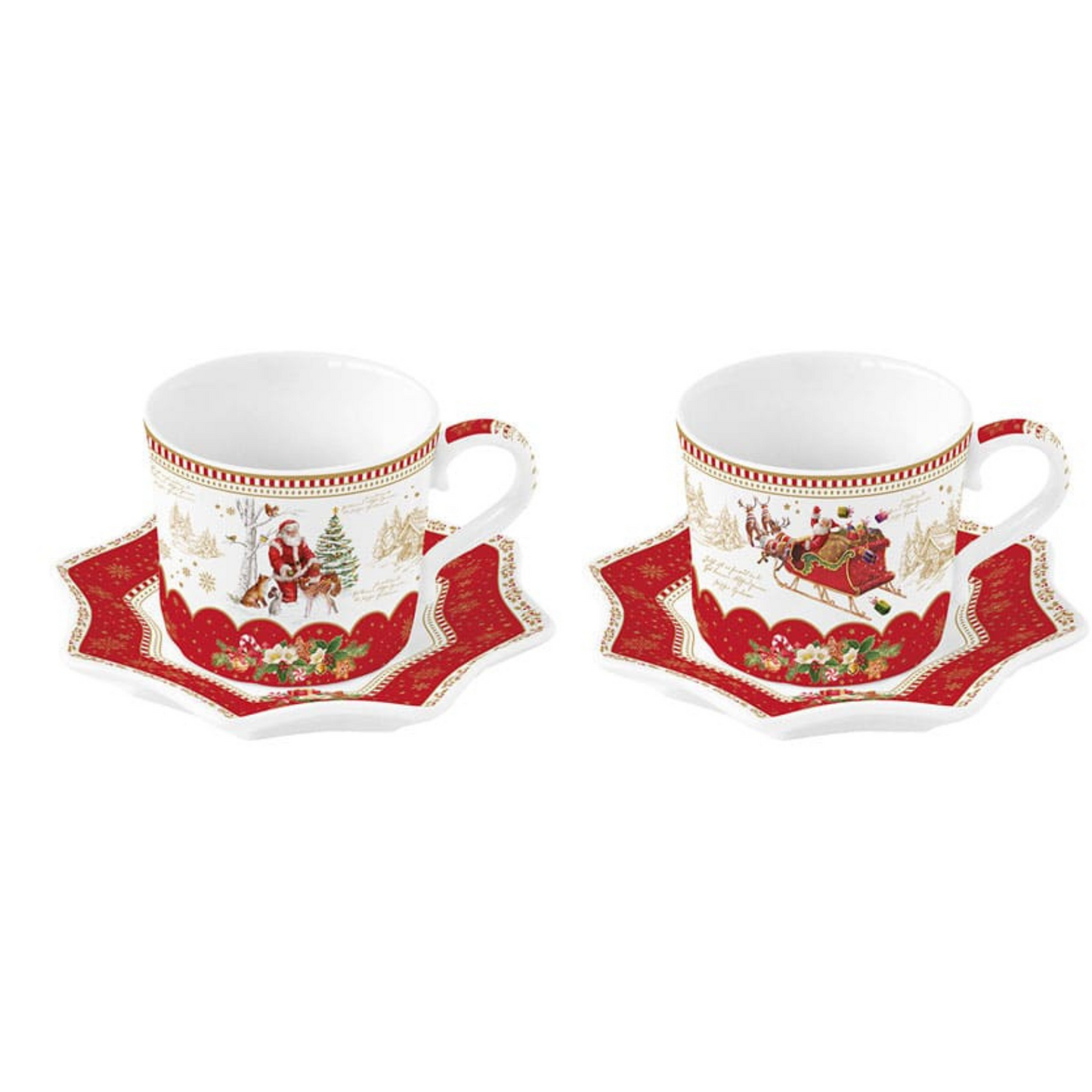 Coppia Tazzine da Caffe Christmas Memories