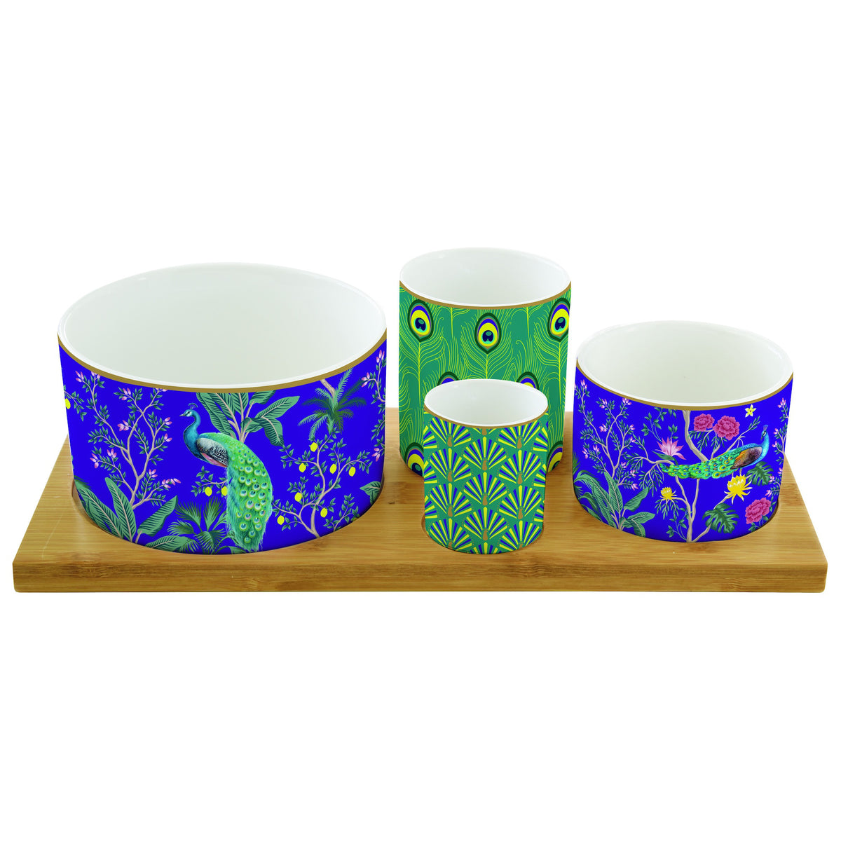 Set Aperitivo 4 Ciotoline Imperial Peacock