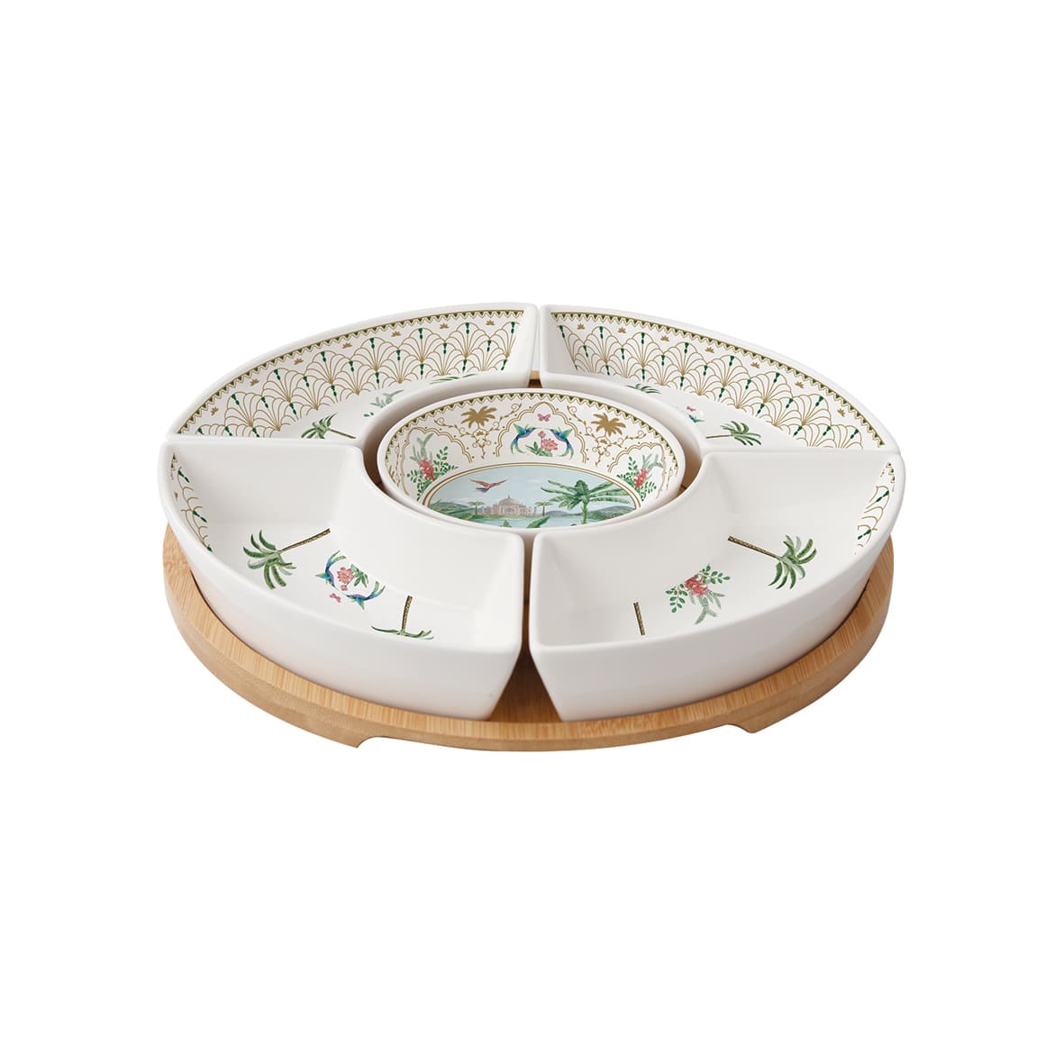 Set Aperitivo con Vassoio Tondo Paradise Sauvage