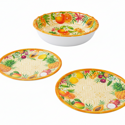 Servizio Piatti 18pz In Melamina Porto Rico