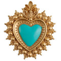 Cuore Sacro in Resina 14 cm – Turchese
