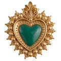 Cuore Sacro in Resina 14 cm – Verde