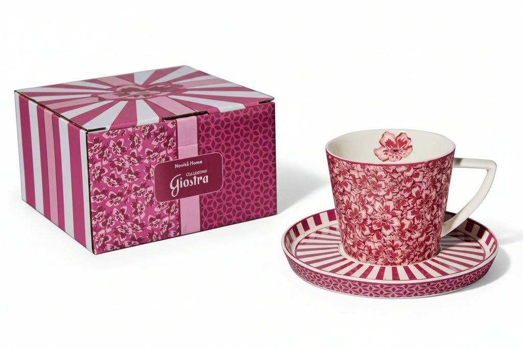 Tazza con Piattino Rosa