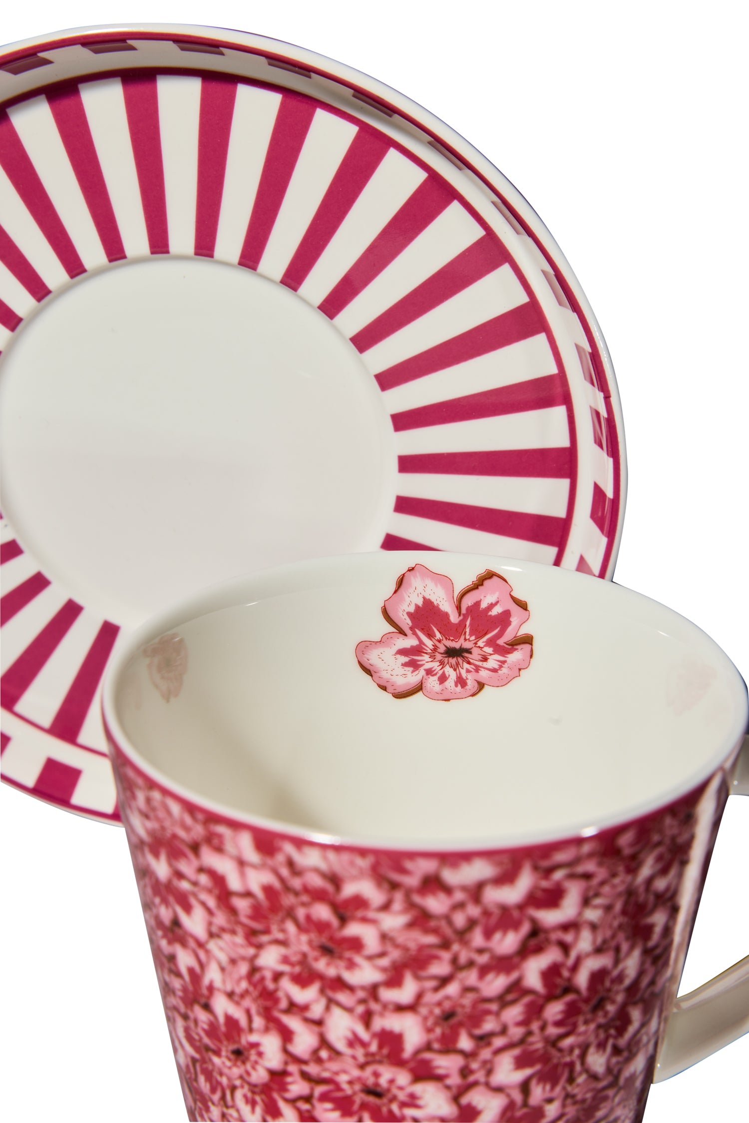 Tazza con Piattino Rosa
