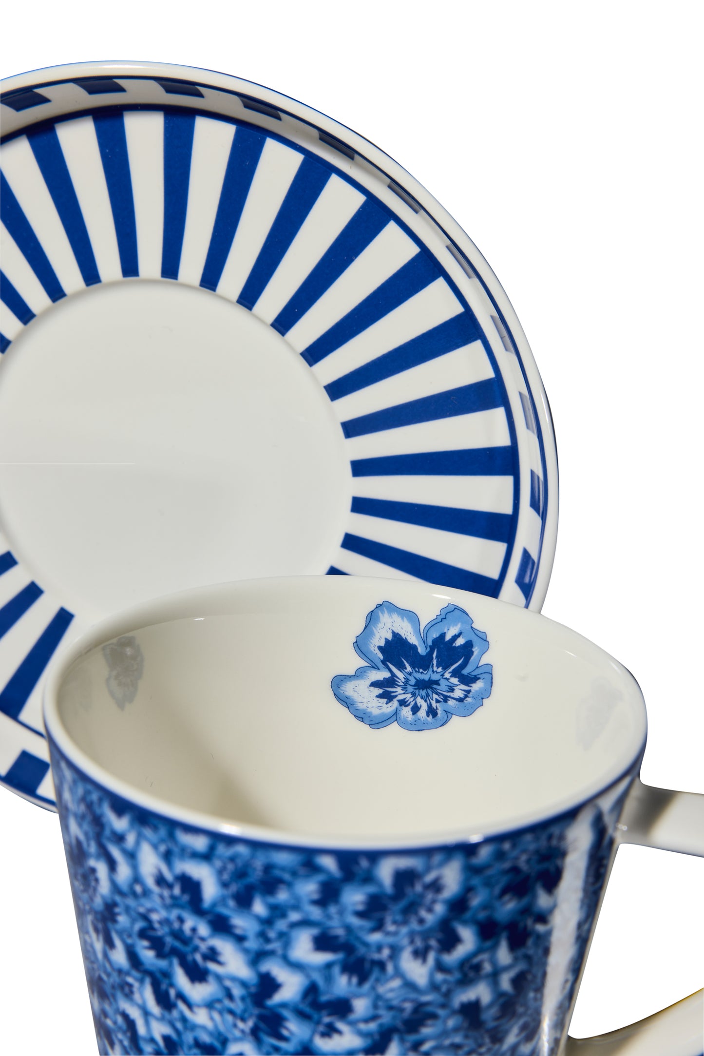 Tazza con Piattino Blu