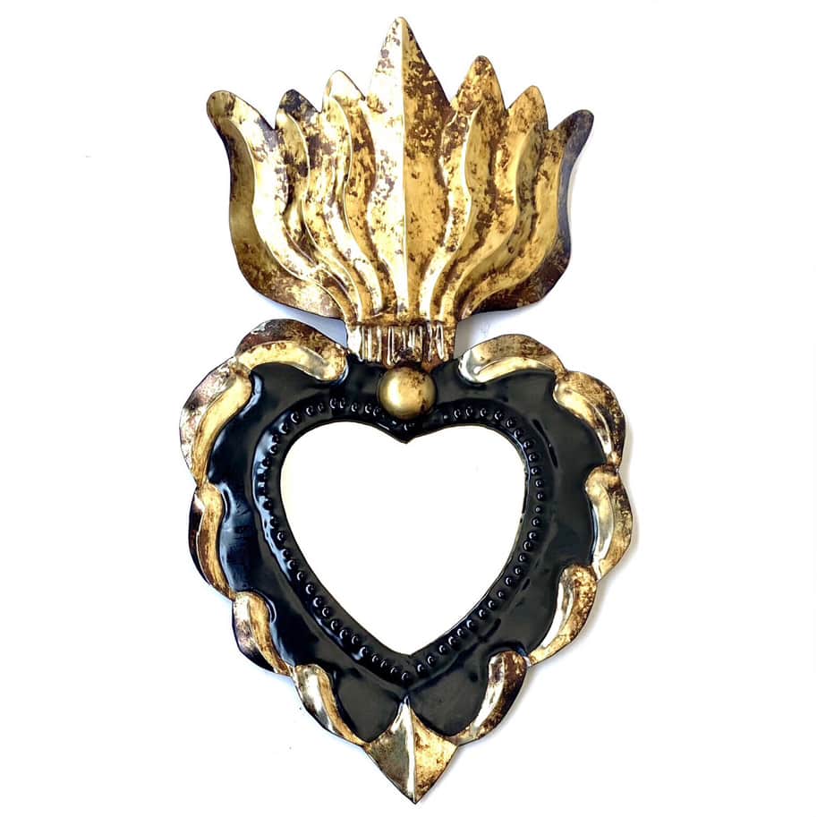 Corazon dolores con specchio Nero
