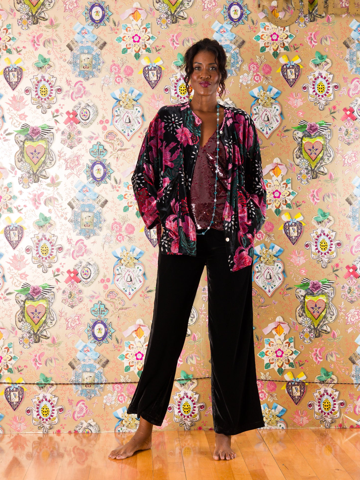 Giacca Gijon in velluto devorè