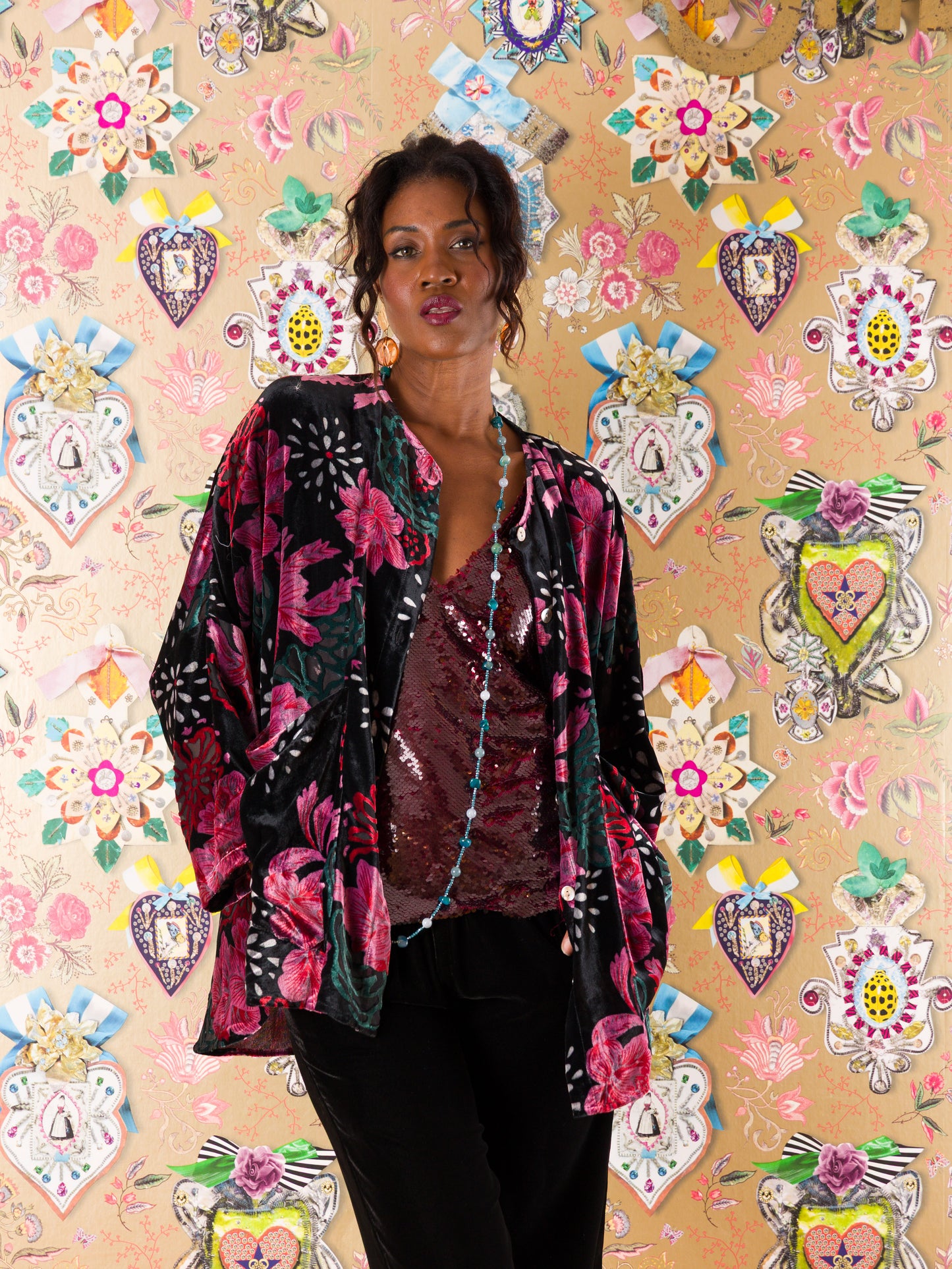 Giacca Gijon in velluto devorè