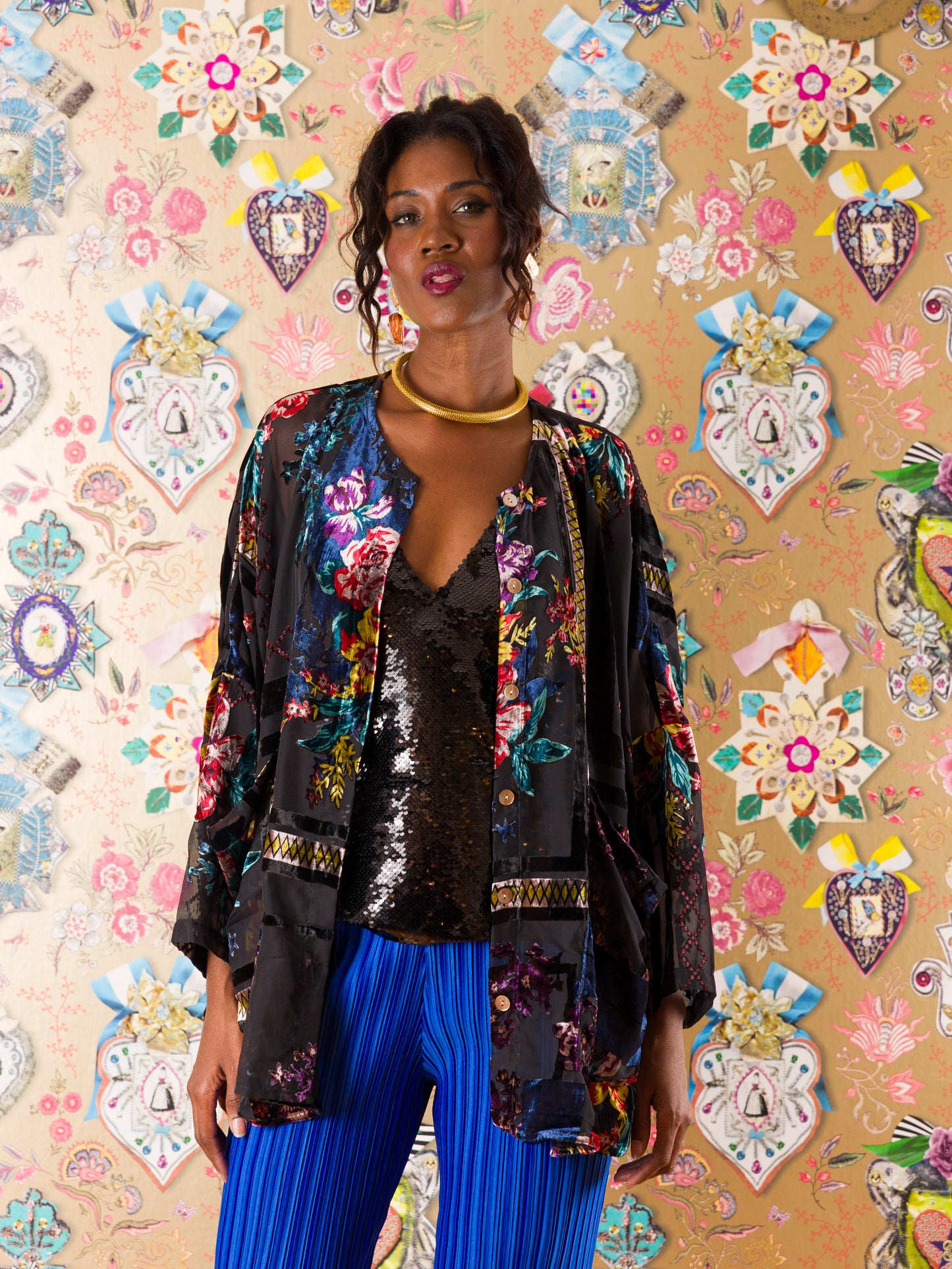 Giacca Gijon in velluto devorè