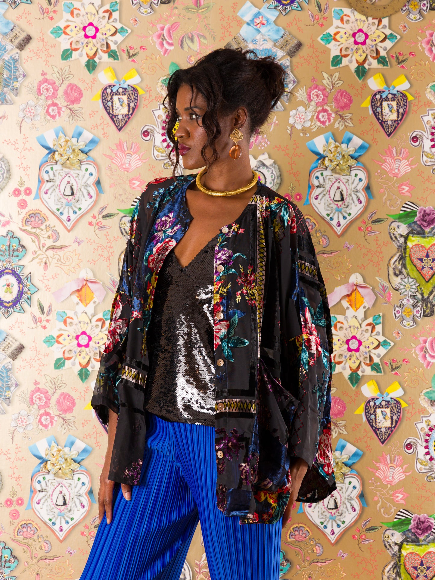 Giacca Gijon in velluto devorè