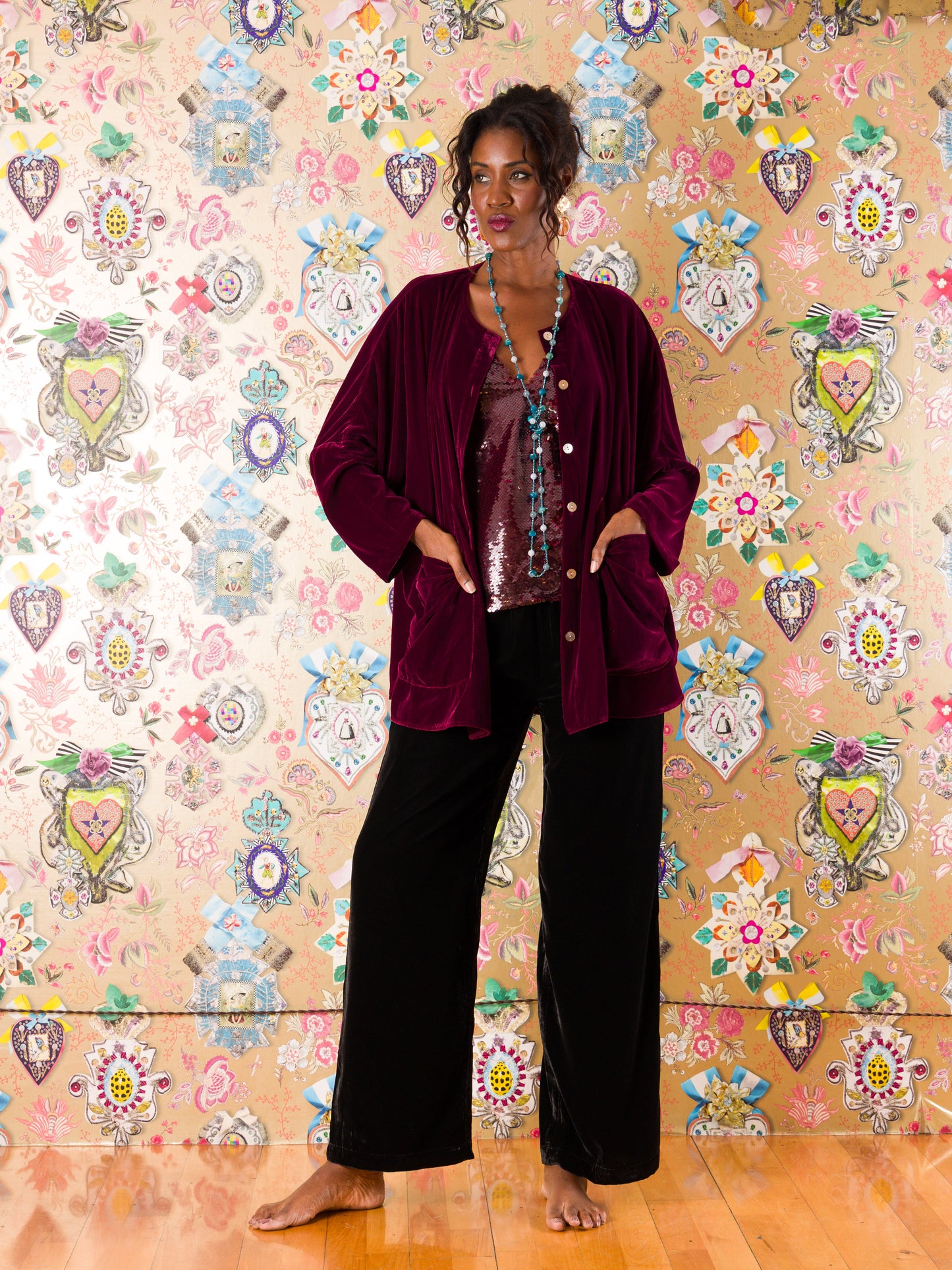 Giacca Gijon in velluto di seta