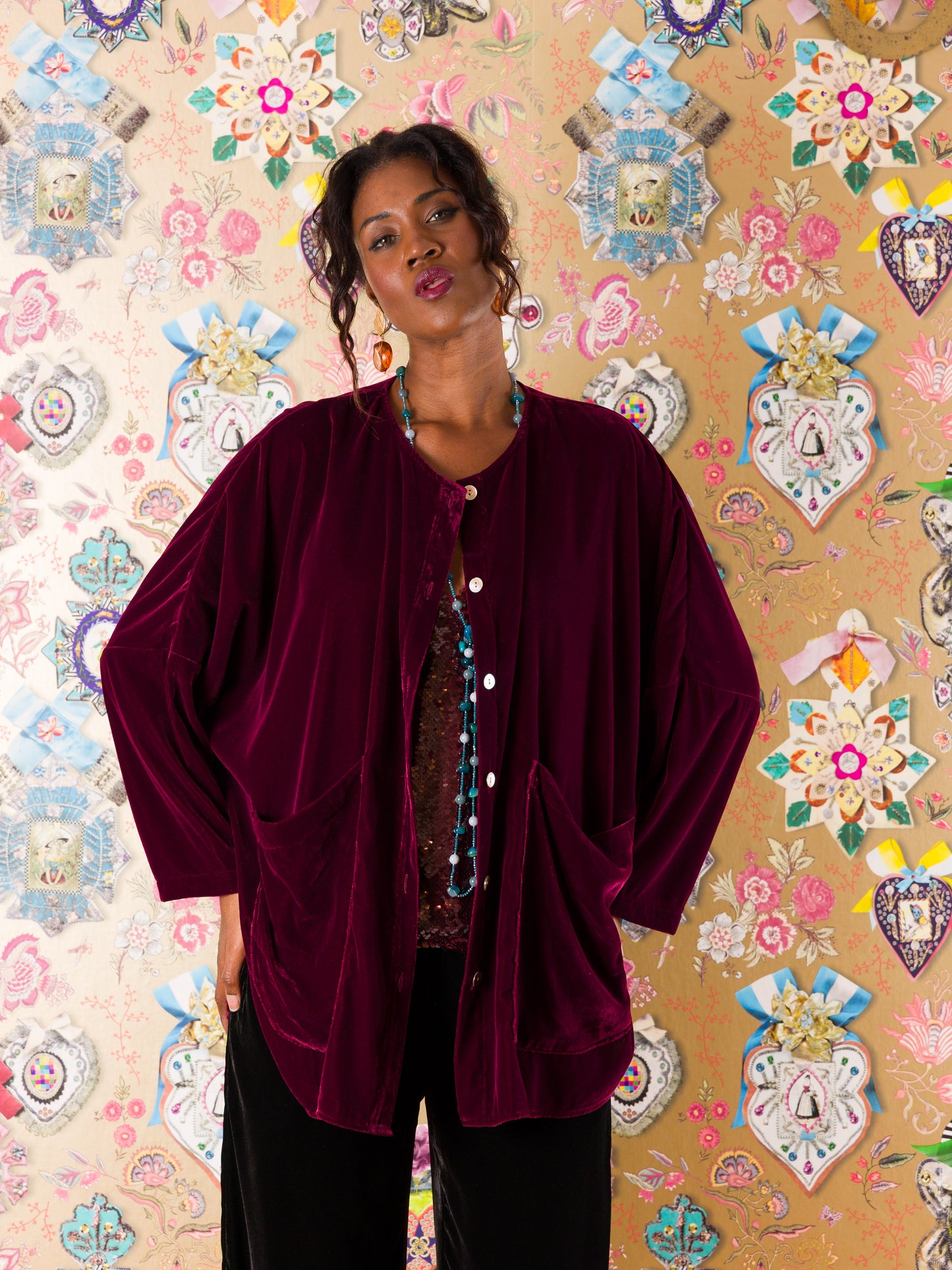 Giacca Gijon in velluto di seta