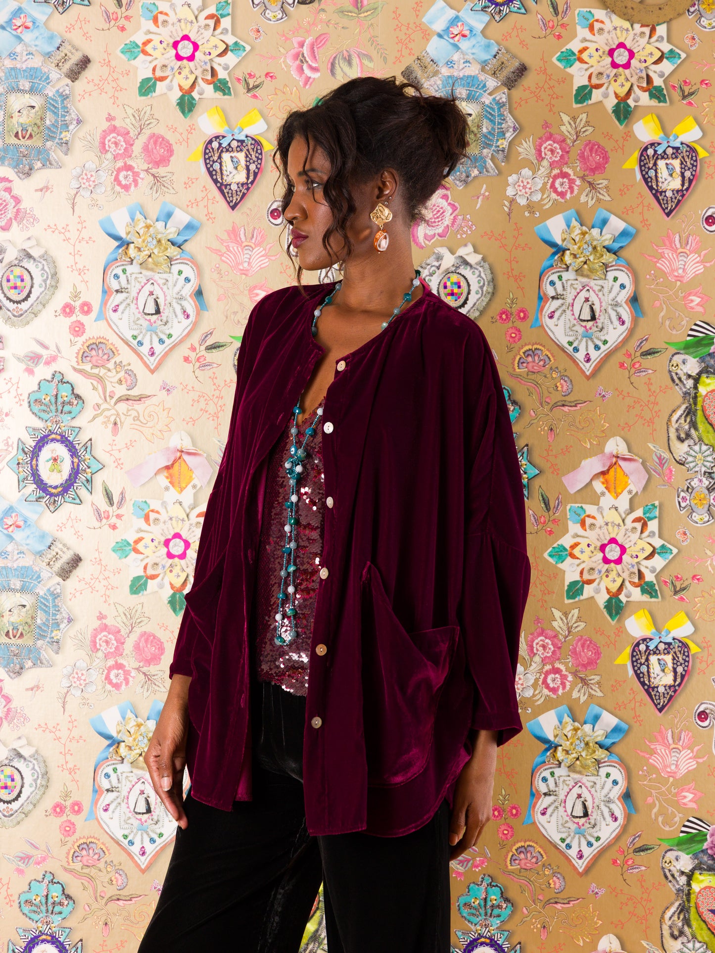 Giacca Gijon in velluto di seta