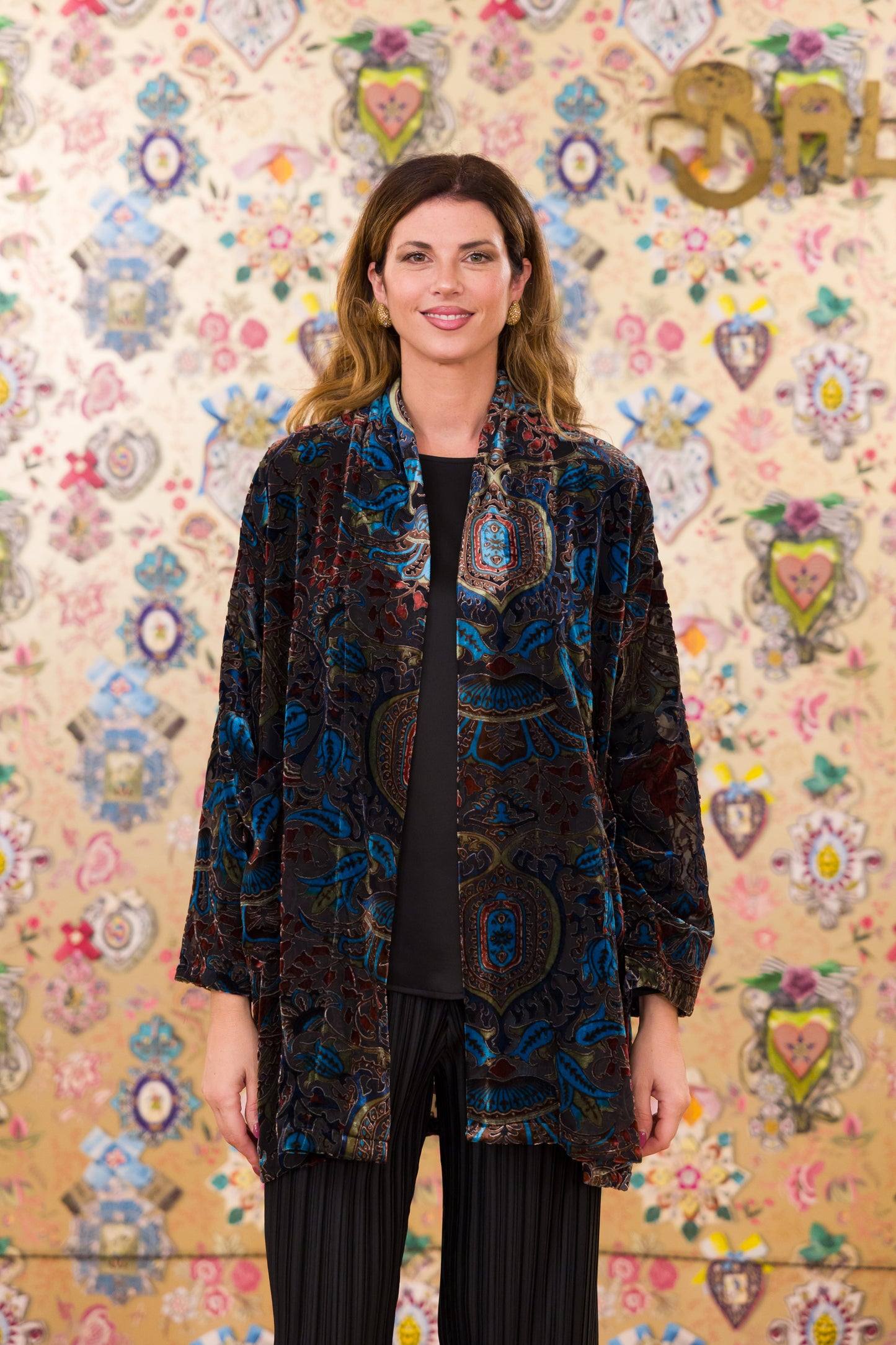 Kimono Miriam in velluto di seta