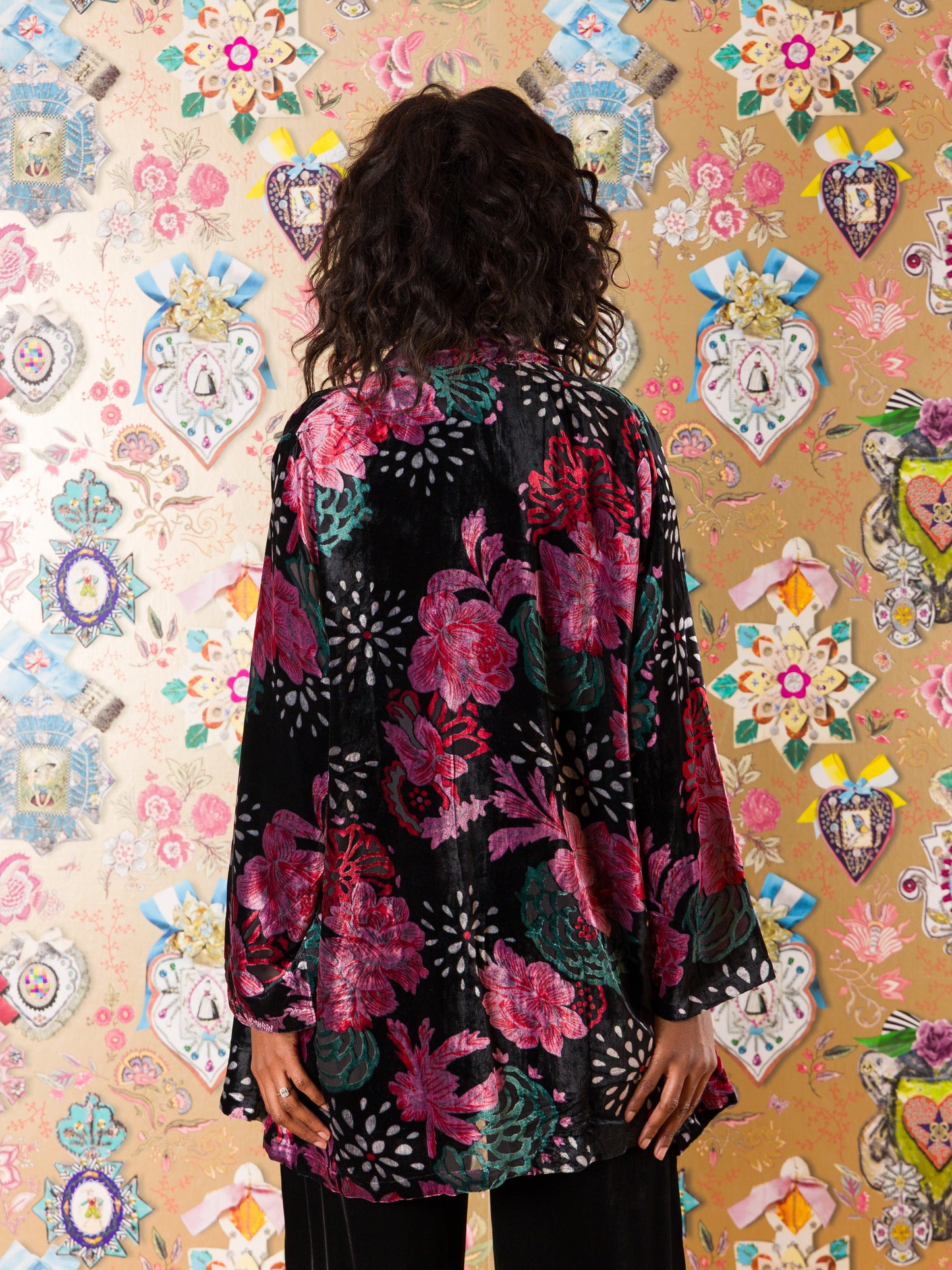 Kimono Ibiza in velluto devorè