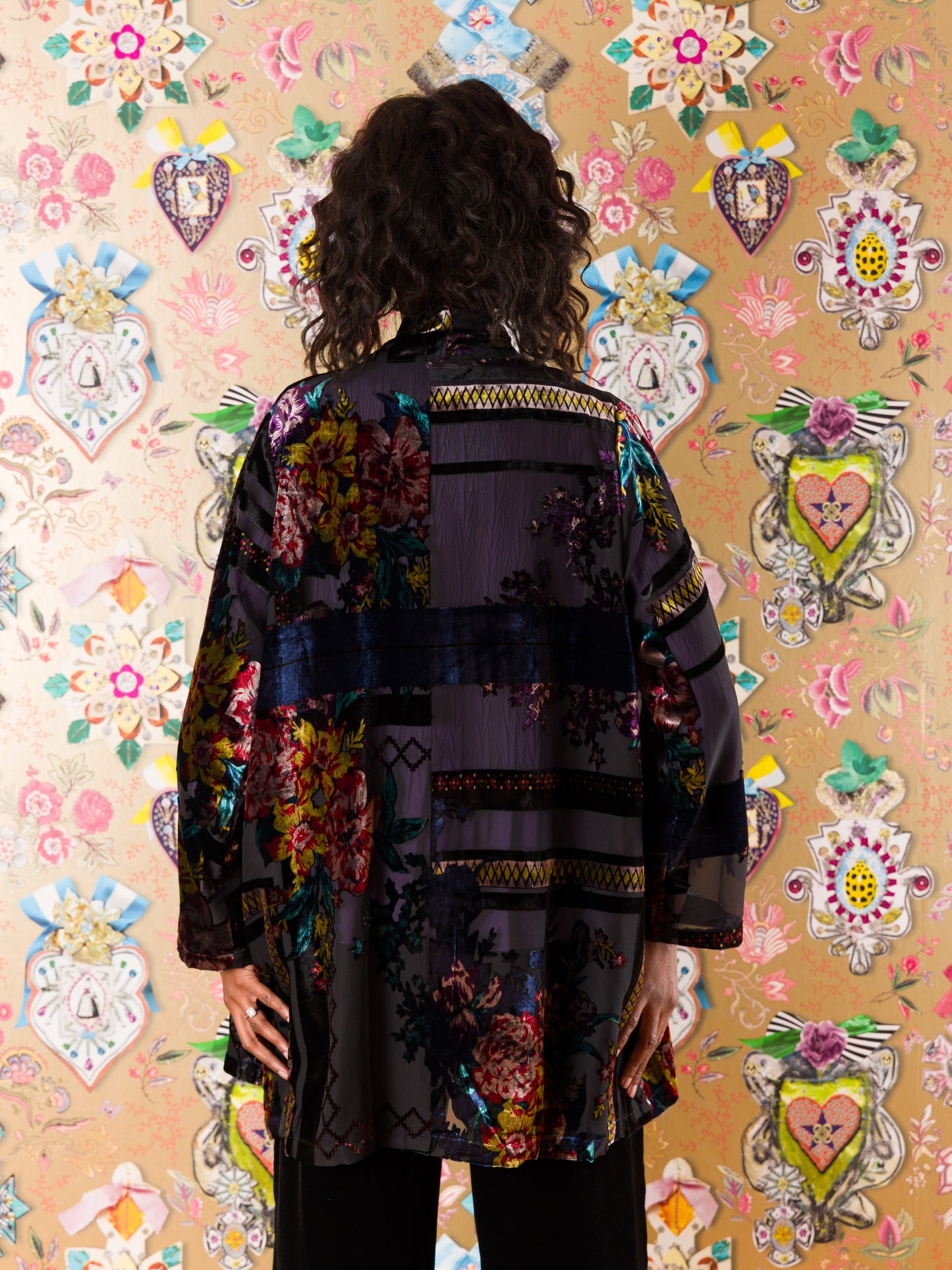 Kimono Ibiza in velluto devorè