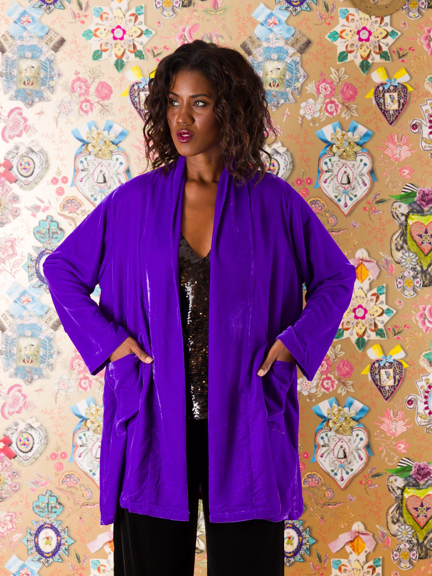 Kimono Ibiza in velluto di seta