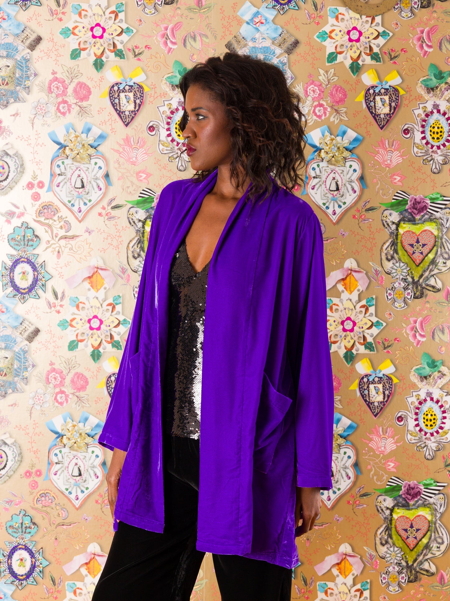 Kimono Ibiza in velluto di seta