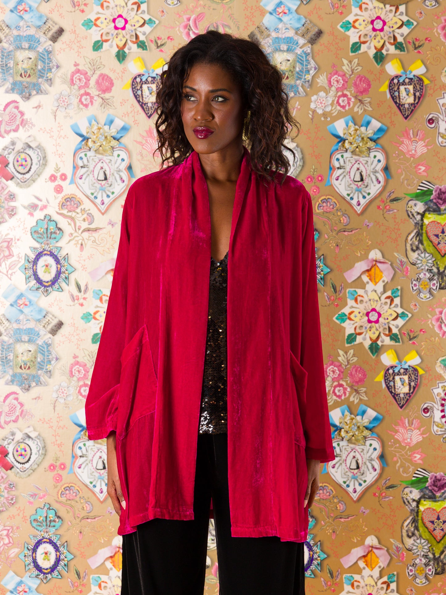 Kimono Ibiza in velluto di seta