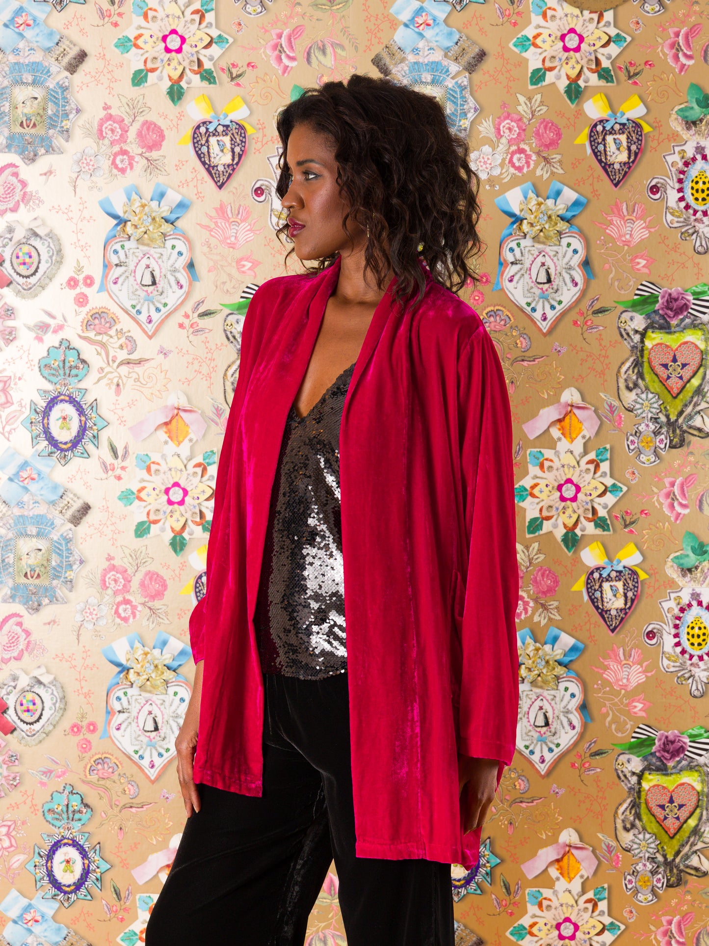 Kimono Ibiza in velluto di seta