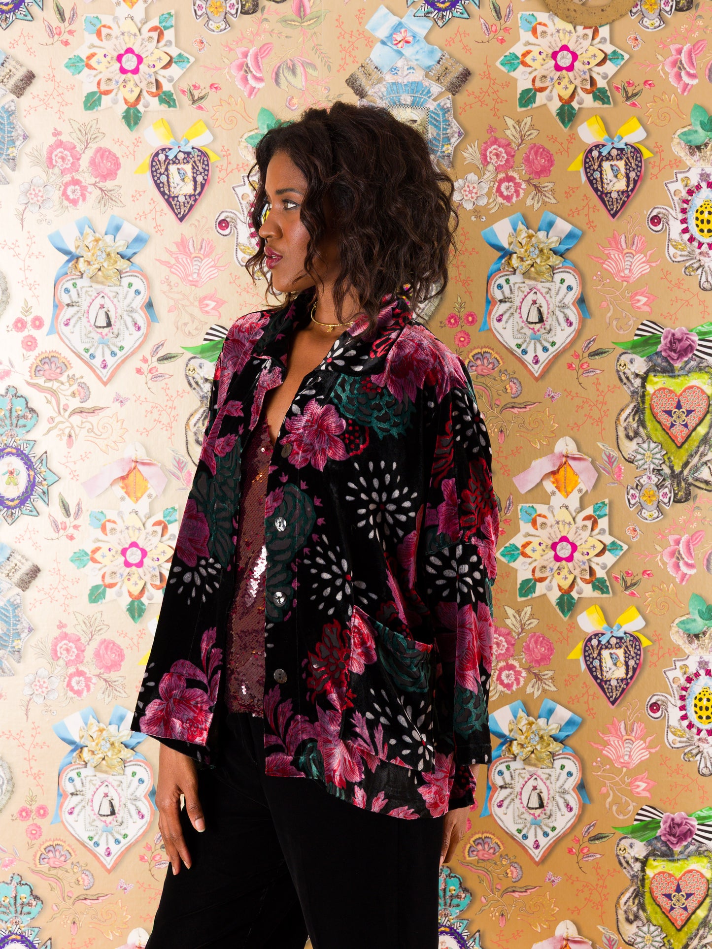 Giacca Pontevedra in velluto devorè