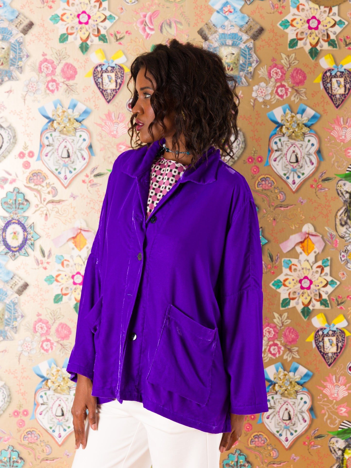 Giacca Pontevedra in velluto di seta