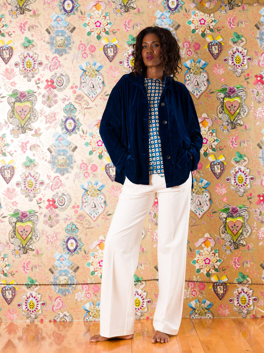 Giacca Pontevedra in velluto di seta