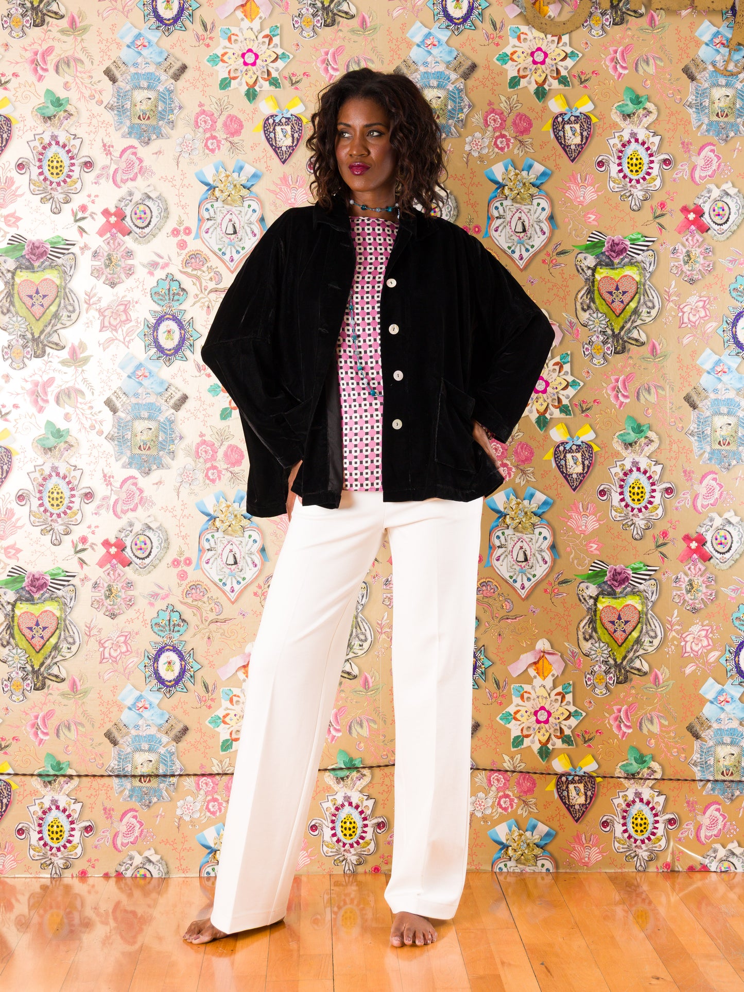 Giacca Pontevedra in velluto di seta