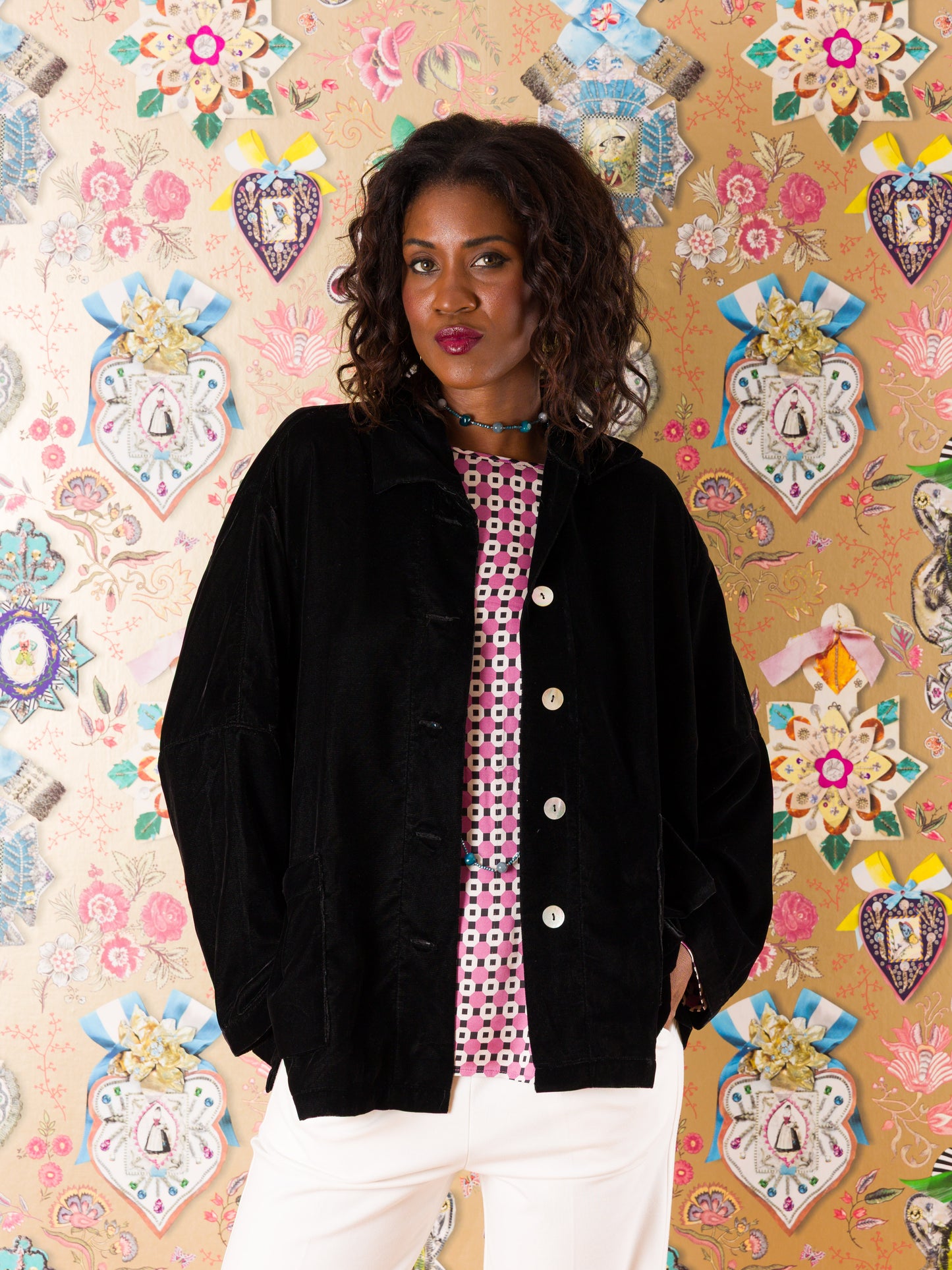 Giacca Pontevedra in velluto di seta