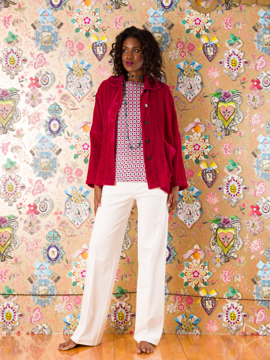 Giacca Pontevedra in velluto di seta