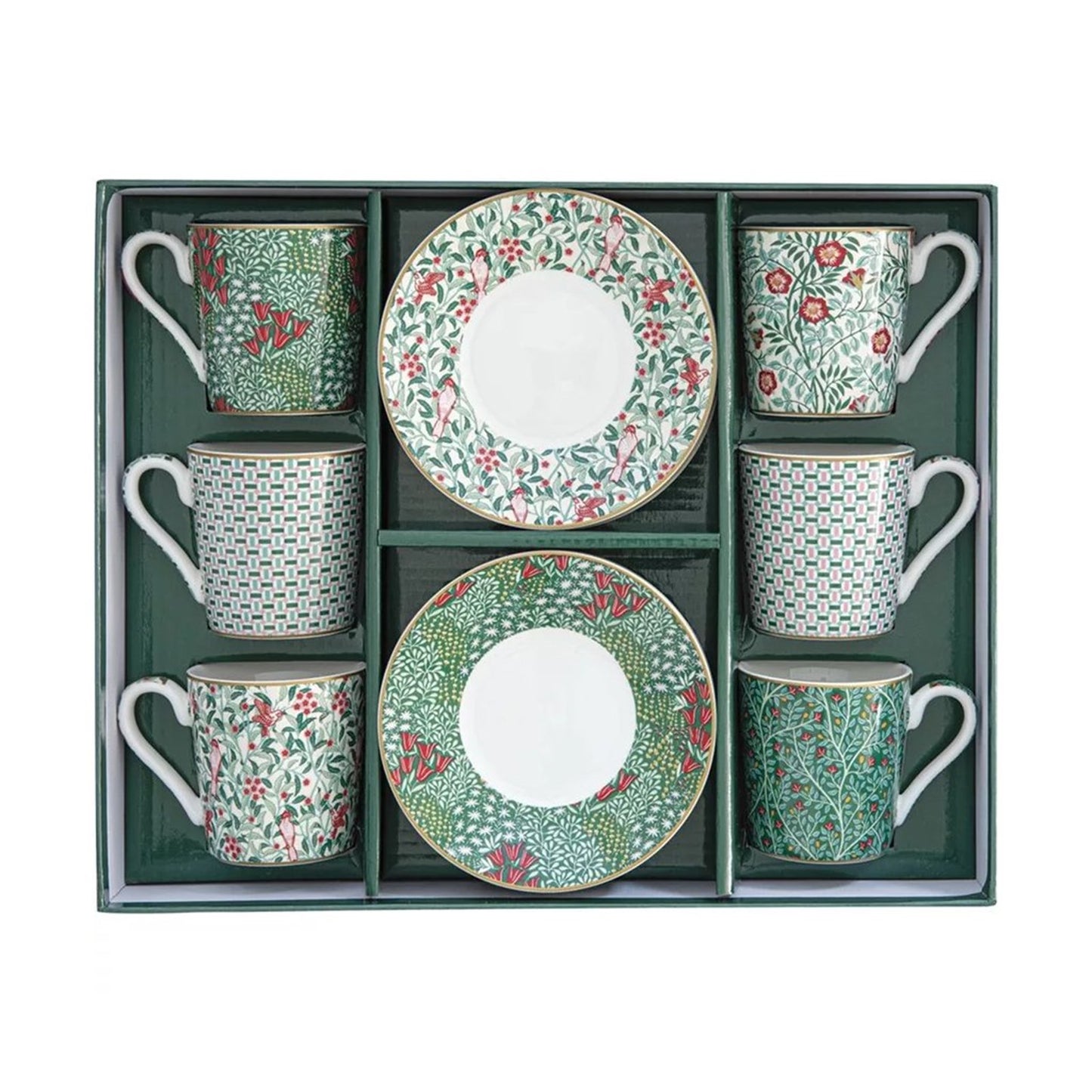 Servizio 6 tazzine Caffè Floral Fantasy