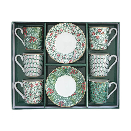 Servizio 6 tazzine Caffè Floral Fantasy