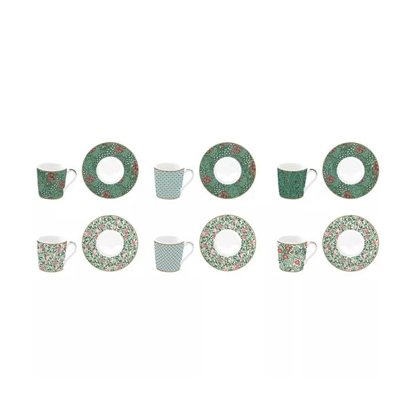 Servizio 6 tazzine Caffè Floral Fantasy