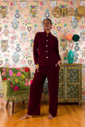 Pantaloni Orleans in velluto di seta