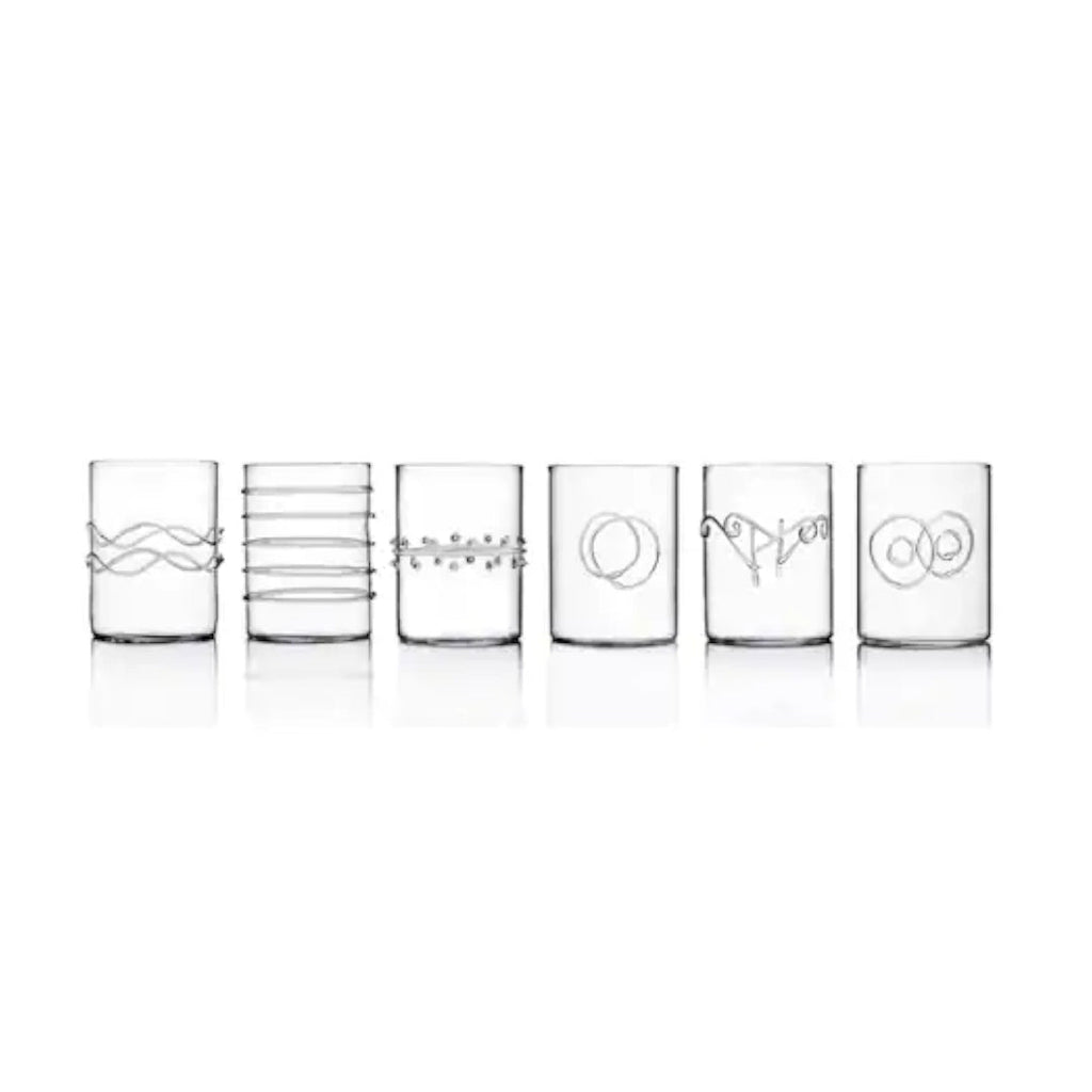 Set 6 Bicchieri Liquore Deco