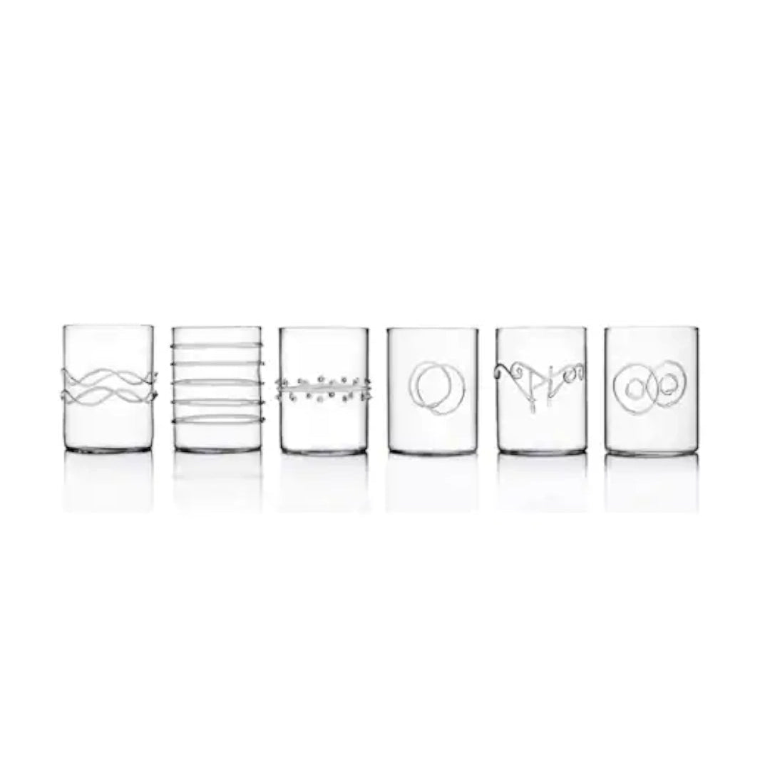 Set 6 Bicchieri Liquore Deco