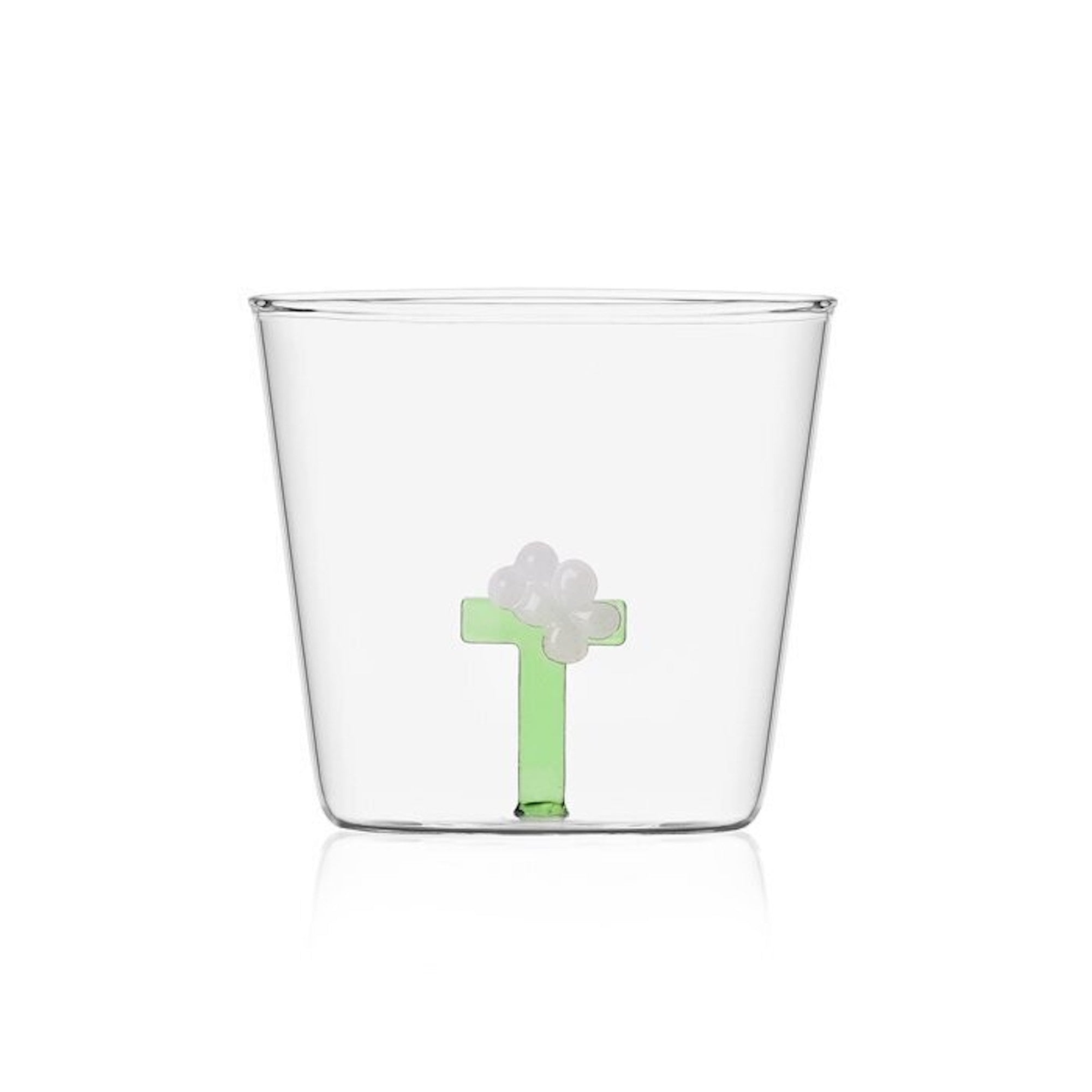 Bicchiere Alfabeto Fiorito T