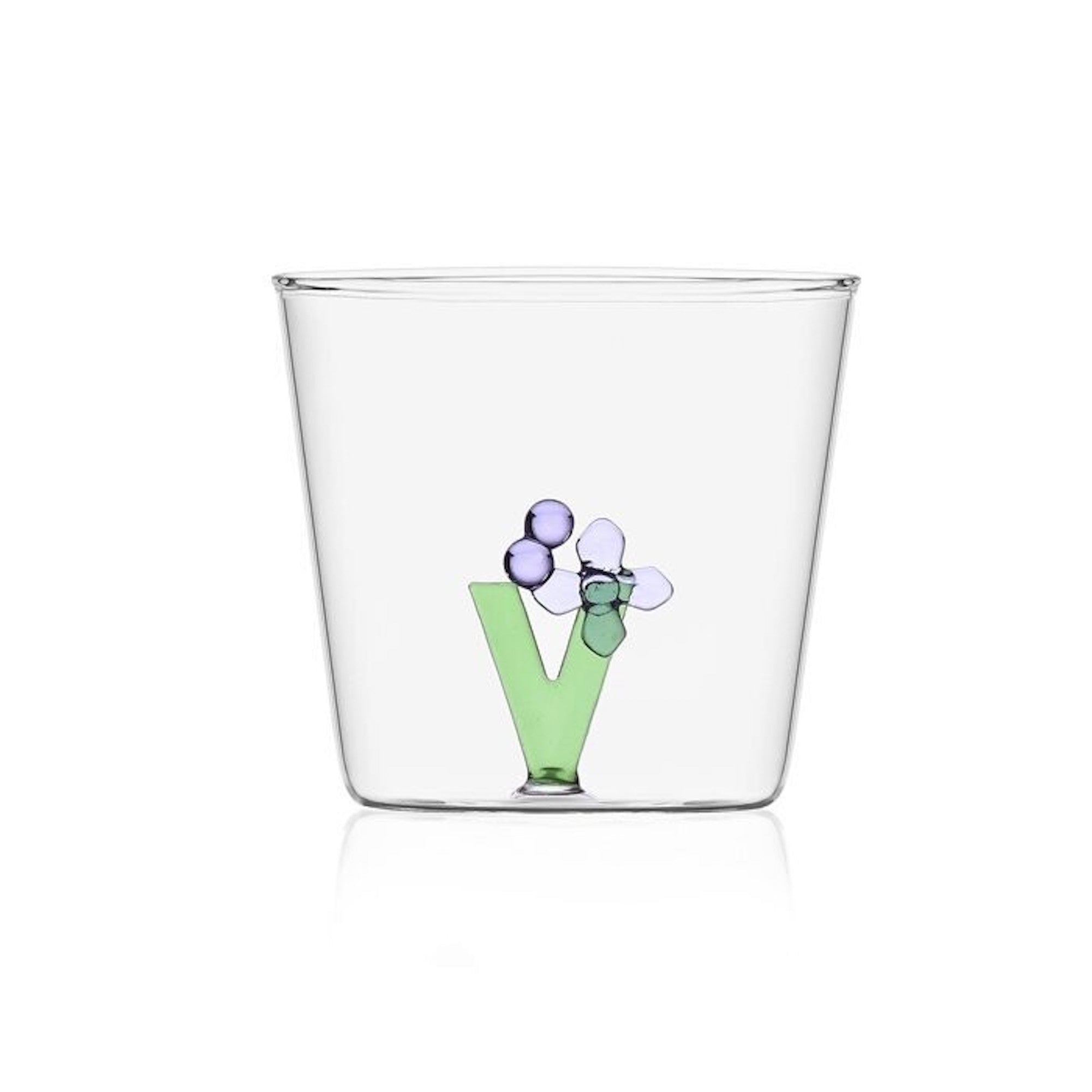 Bicchiere Alfabeto Fiorito V