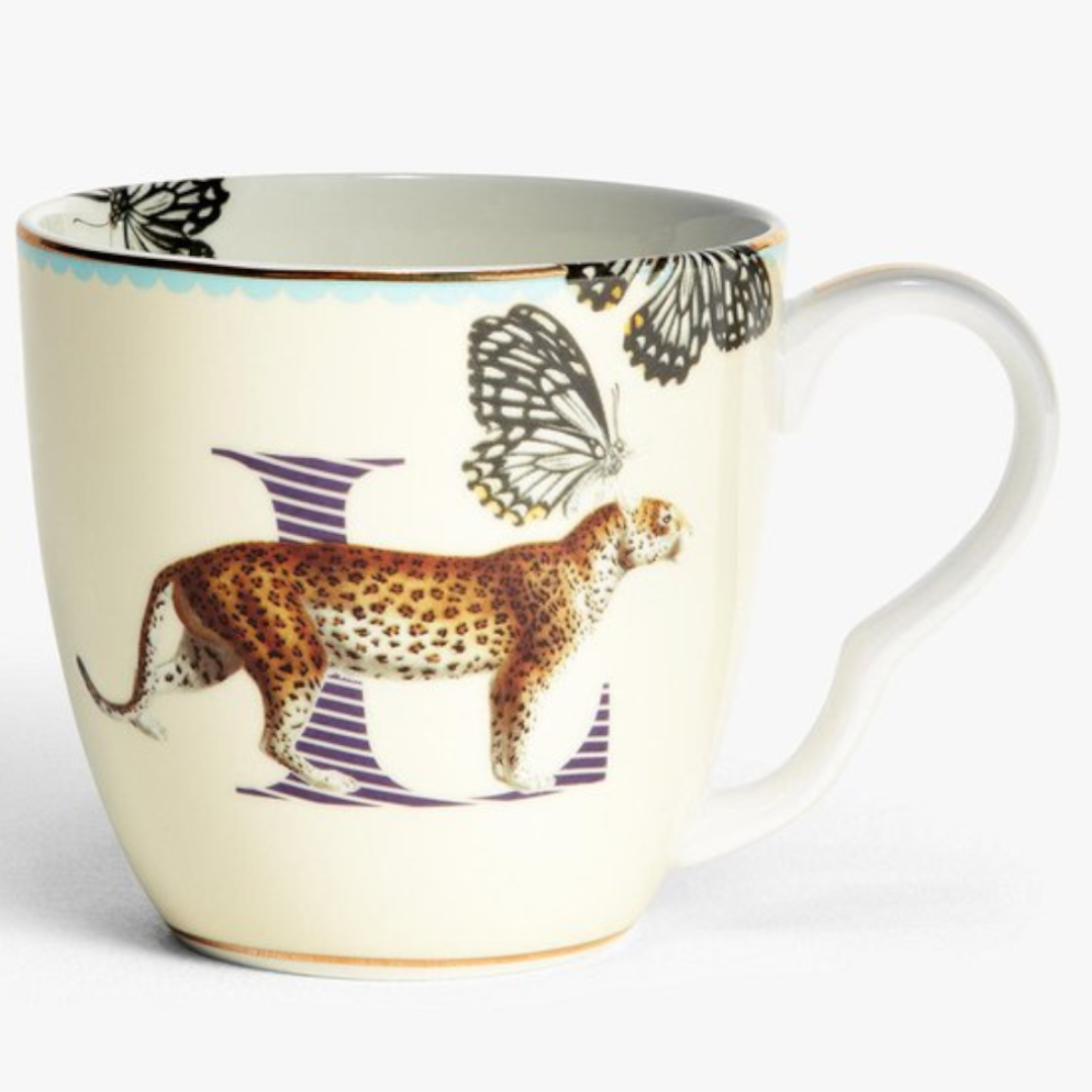 Alphabet Mug L Leopard