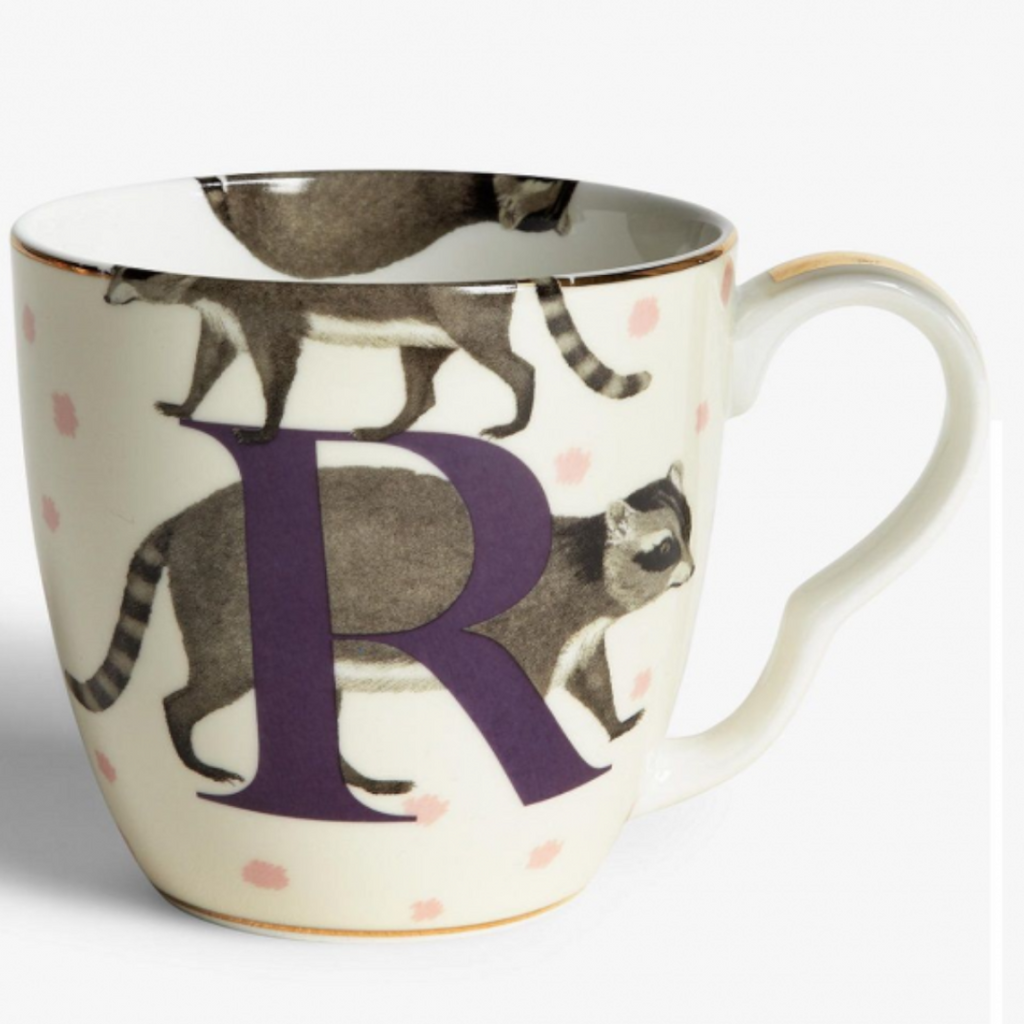 Alphabet Mug R Racoon