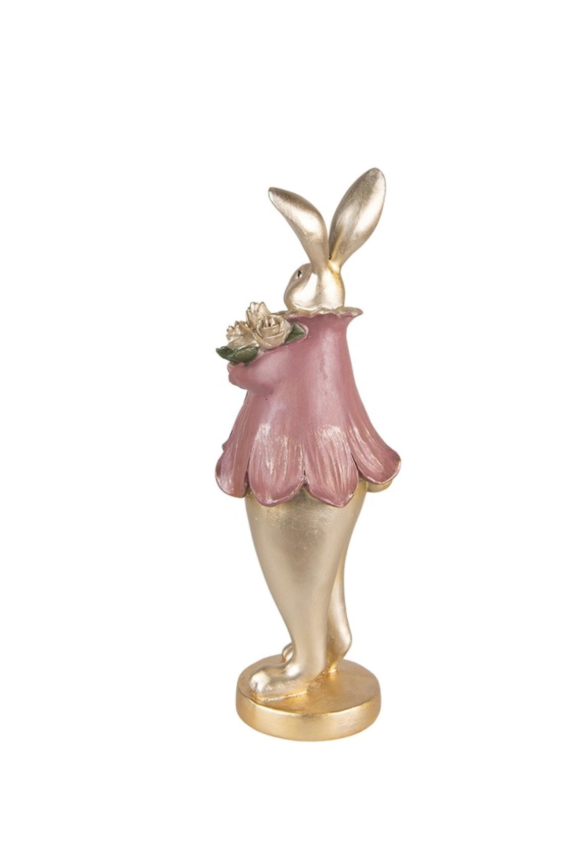 Statua coniglietta con vestito rosa
