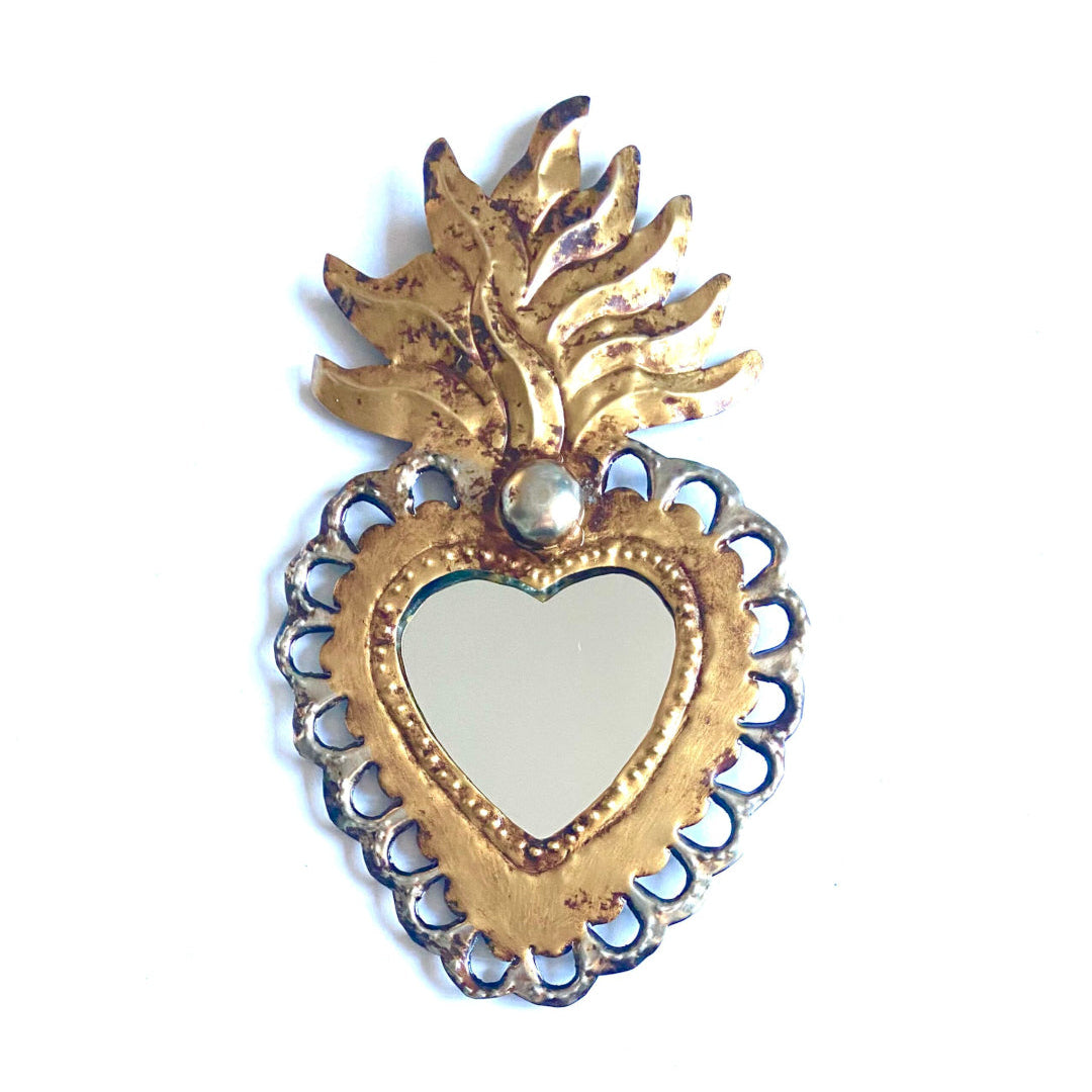 Corazon Nazareno con Specchio Oro