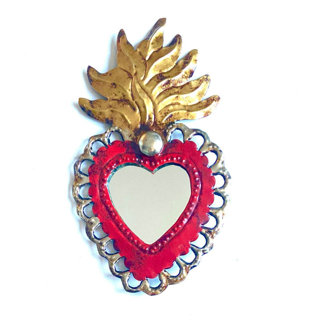 Corazon Nazareno con Specchio Rosso
