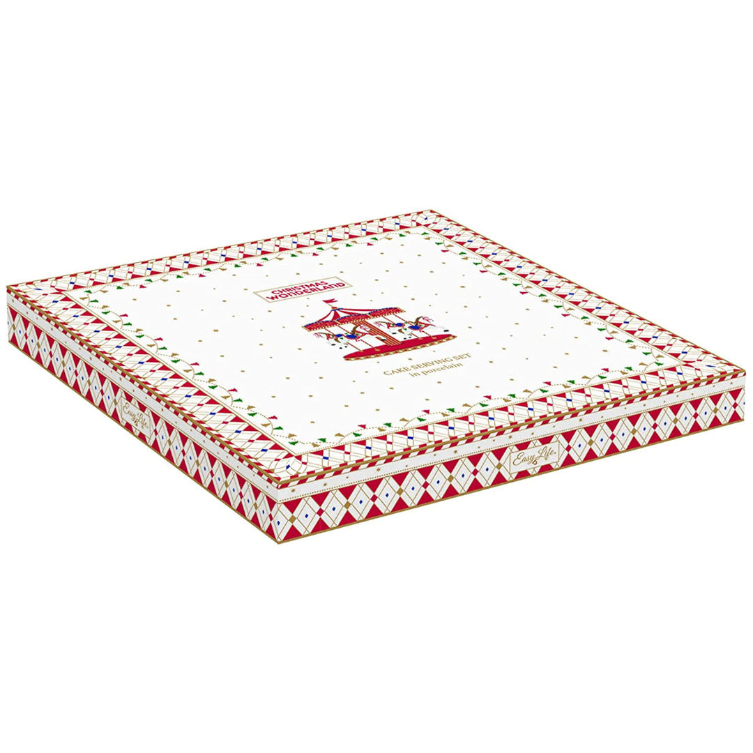 Piatto torta con Paletta Christmas Wonderland
