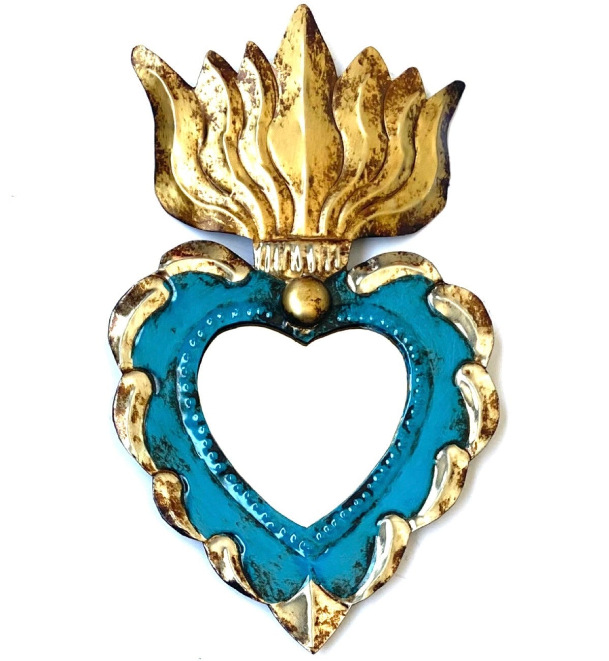 Corazon dolores con specchio Blu