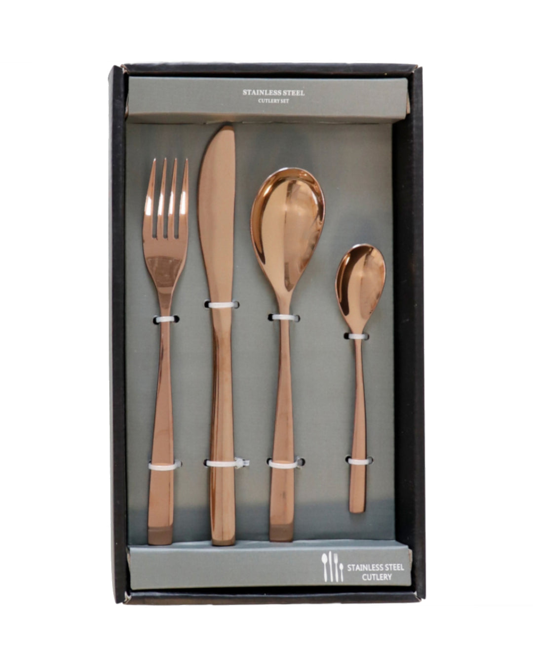 Steel cutlery set x6